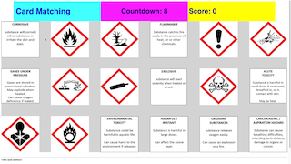 Matching Game of 9 by 9 cards