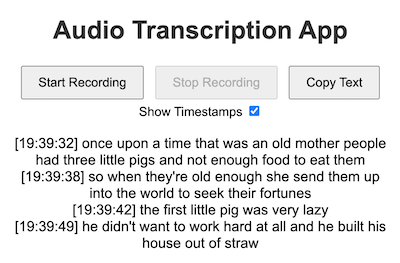 Audio Transcription